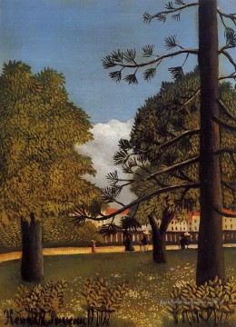  1895 - vue du parc de Montsouris 1895 Henri Rousseau post impressionnisme Naive primitivisme